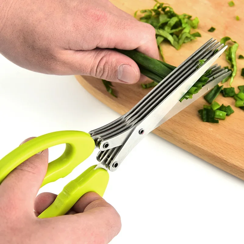 Kitchen Gadgets Latest - Wielowarstwowe nożyczki kuchenne ze stali nierdzewnej