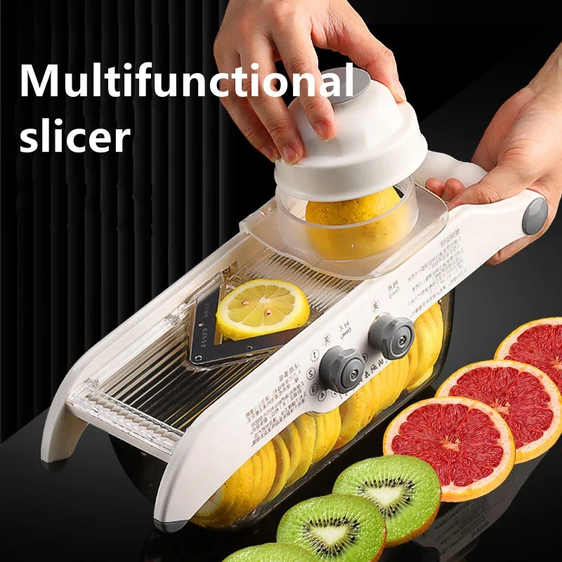 Household Kitchen Gadgets Vegetable Cutter Silk Cutter - Wielofunkcyjna tarka do warzyw z koszem,