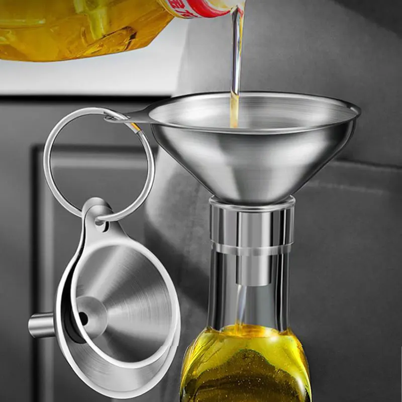 Kitchen Gadgets Latest - 3-częściowy zestaw lejków kuchennych ze stali