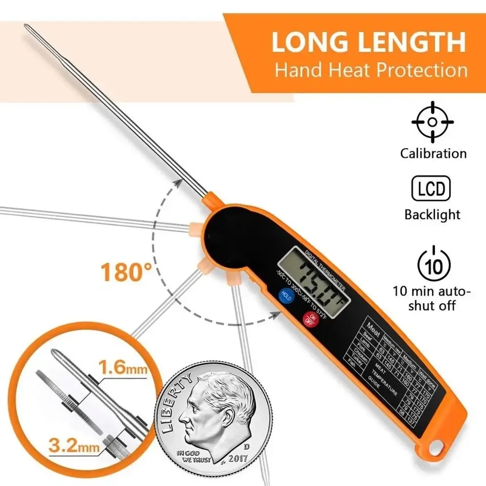 Meat Thermometer - Wodoodporny cyfrowy termometr kuchenny do mięsa